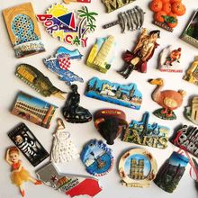 厂家现货批发世界各国旅游纪念品 彩绘工艺品磁性冰箱贴支持混批
