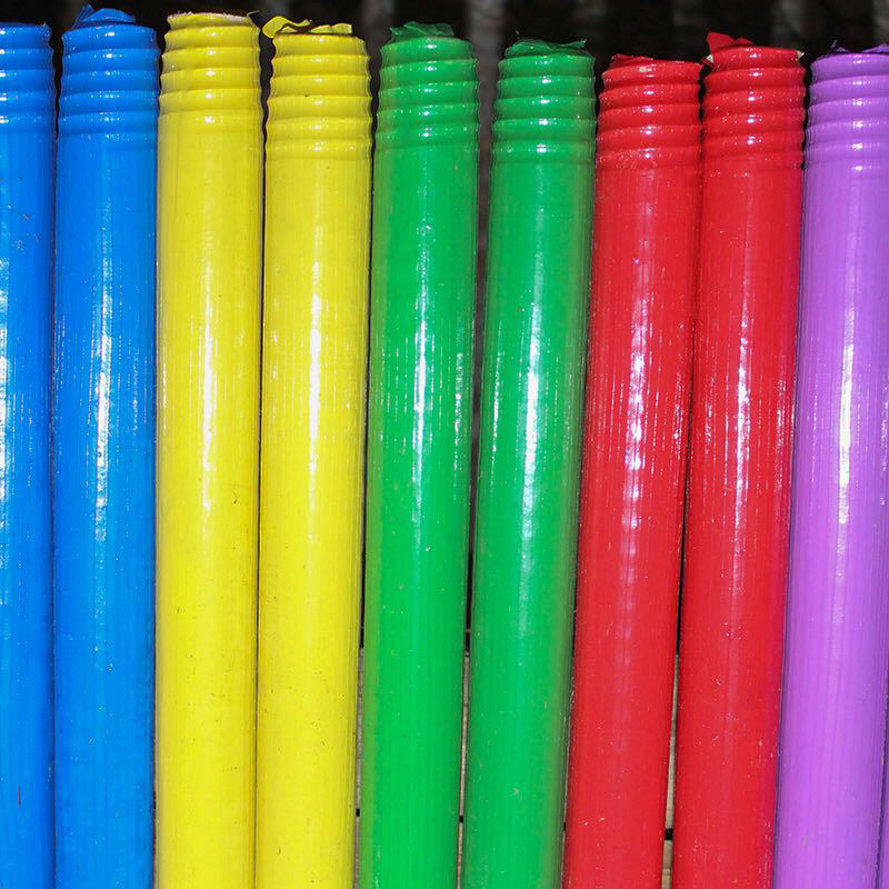 Factory Direct Sales Produces Various Specifications PVC Film Broom Stick Solid Color PVC Pit Film Glue Rod Multicolor