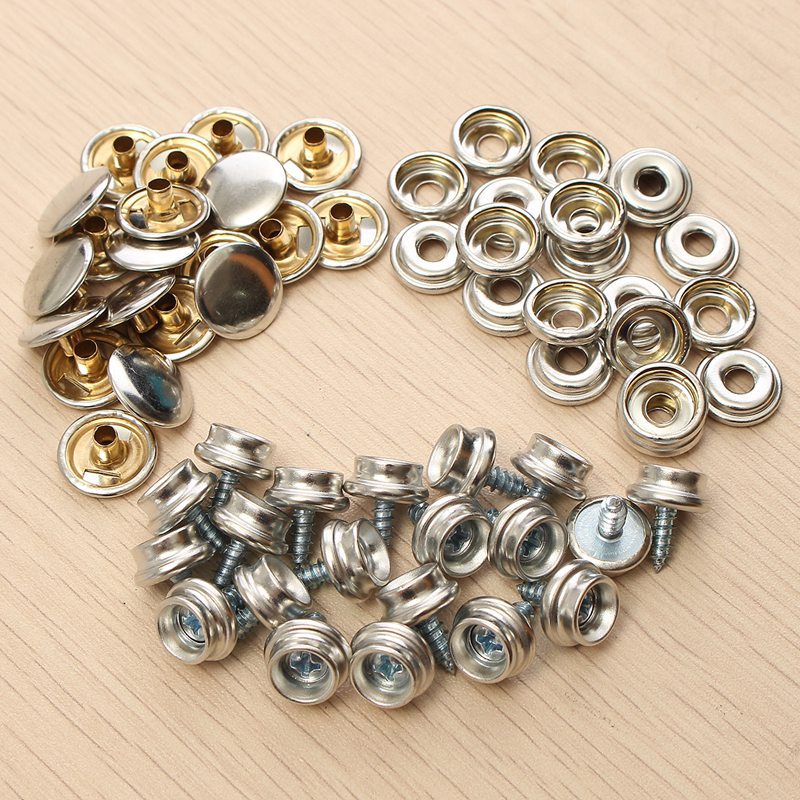 dickies 不锈钢304螺丝扣 20套装 童车201四合扣 超市盒装按扣