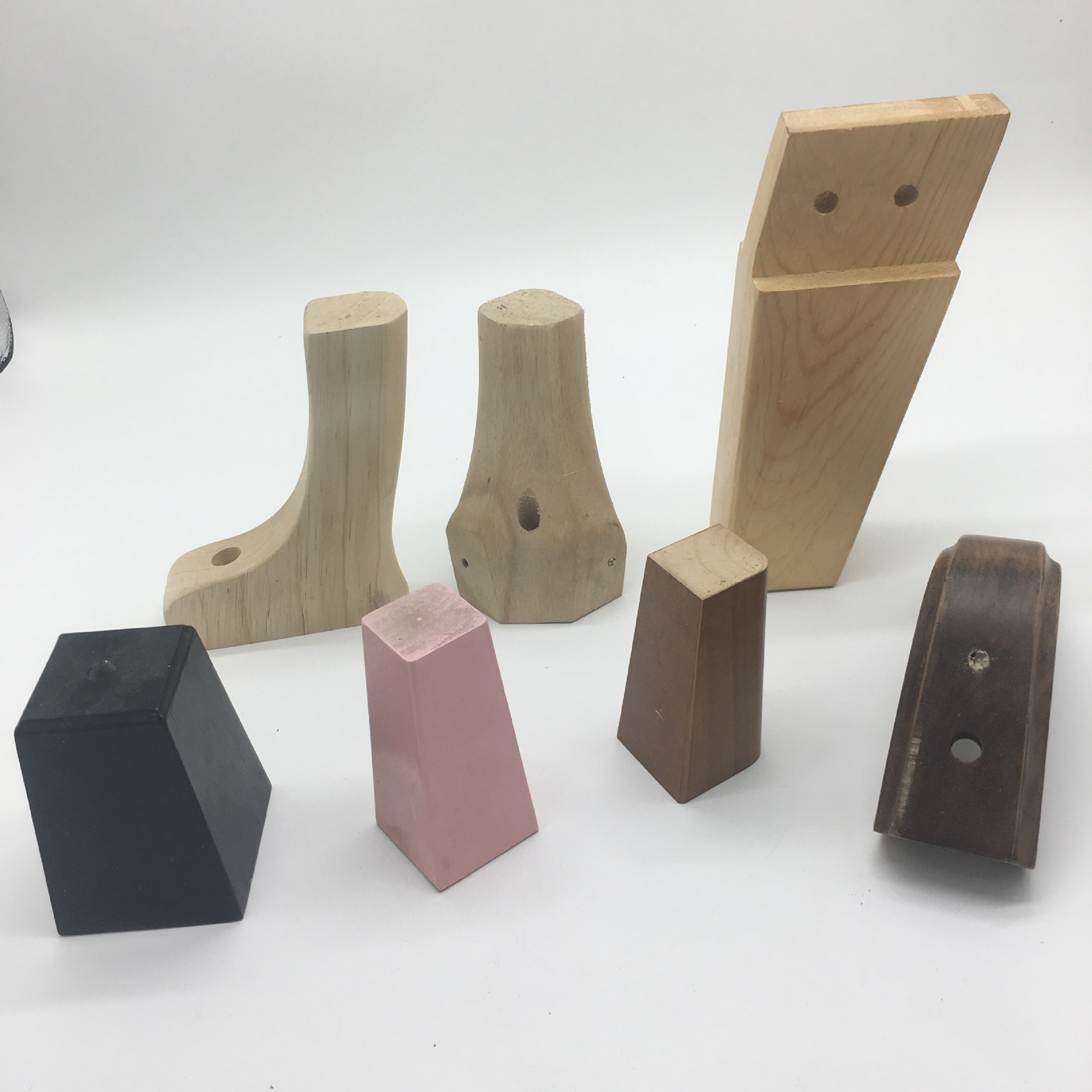 桌腿 家具配件沙发脚 餐桌实木脚茶几 锥形脚定制榉木家具脚