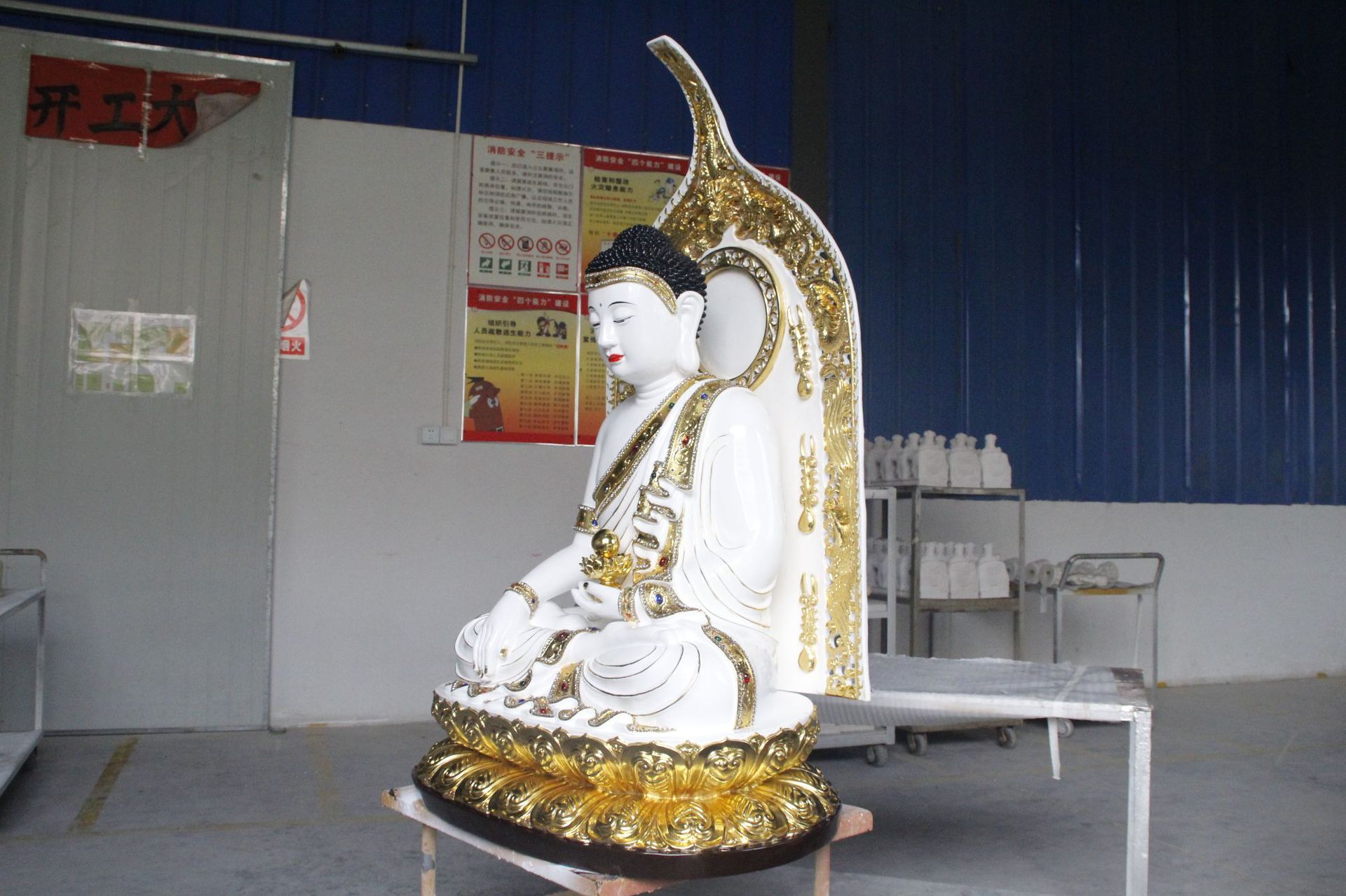 厂家订制110公分玉面佛像如来佛释迦佛药师佛阿弥陀佛供奉摆件