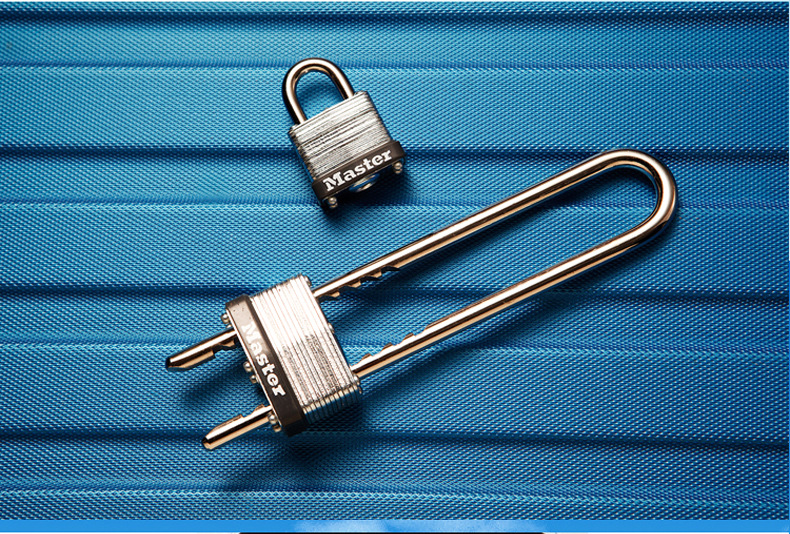 玛斯特千层锁u型不锈钢锁自行车锁可伸缩u形锁柜子门锁现货批发