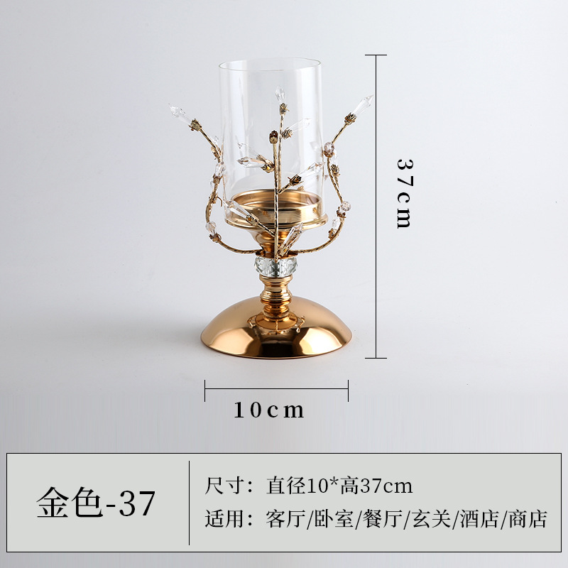 2019 New European-Style Creative Candlestick Wedding Iron Candlestick Self-Produced and Sold Metal Crafts Decoration Ornaments