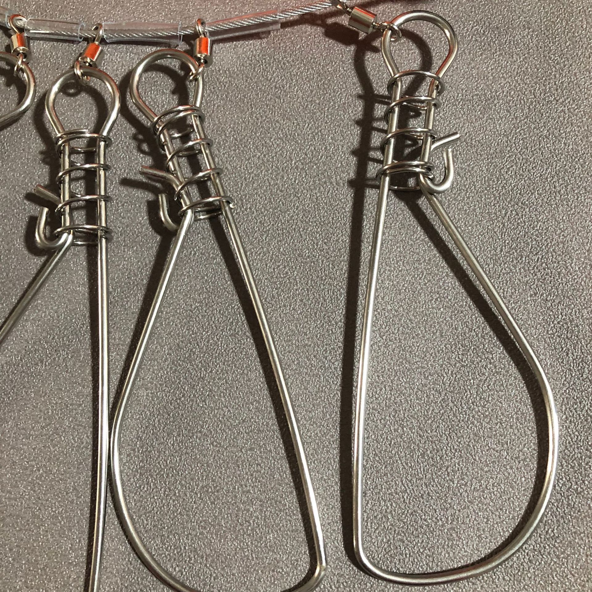 路亚鱼锁不锈钢钢丝活鱼扣锁鱼器锁鱼扣穿鱼器渔具钓鱼用品