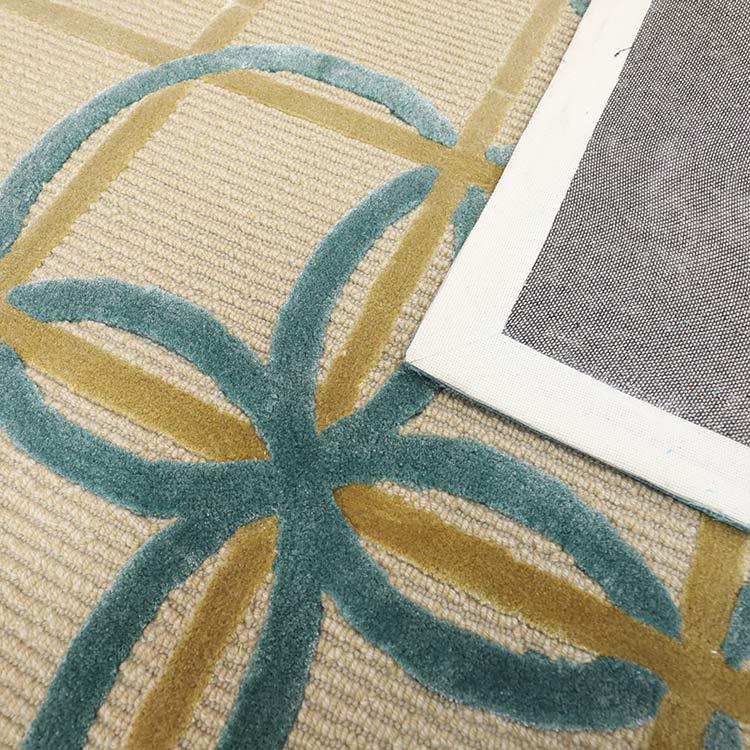 手工枪刺地毯可来图定制腈纶纯羊毛加丝剪花会议室展厅发布会地垫