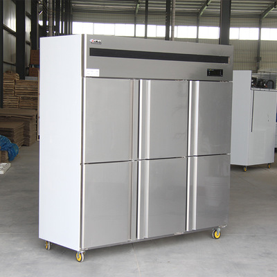 商用六门冰柜保鲜柜冷冻柜双温冰柜六门冰箱全铜管商用冰柜