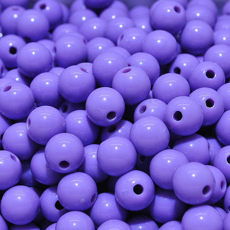 春天色亚克力珠子儿童diy手工串珠材料实色圆珠糖果珠散珠批发斤