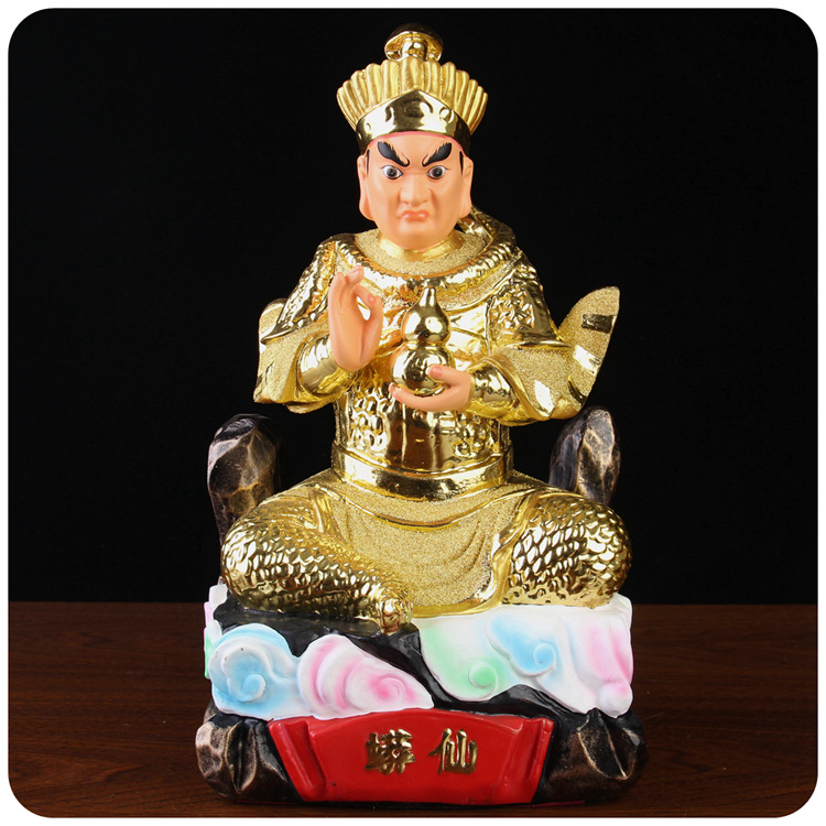 68公分莽仙莽仙夫人 常大仙树脂玻璃钢木雕神像彩绘南阳佛像厂