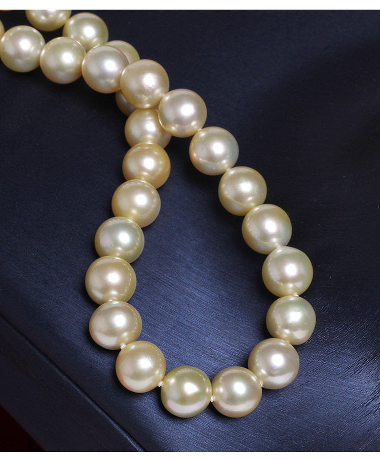 凤仪阁海水珍珠 南洋金珠珍珠项链 海水珍珠项链北海批发一件代发
