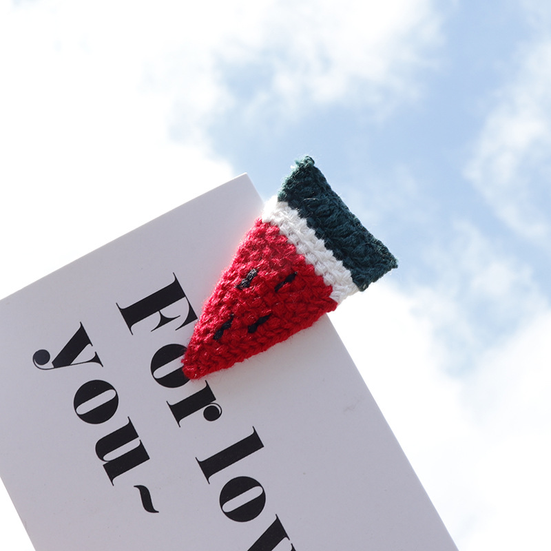 少女情怀 手工毛线编织水果bb夹可爱网红发卡发夹韩国ins儿童发饰