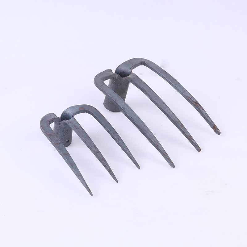 大型农用三齿钉耙 园艺松土栽培种花种菜 大号三齿抓钩耙子