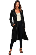 跨境女装秋季新款休闲外套大衣ebay亚马逊2022欧美金丝绒长款风衣