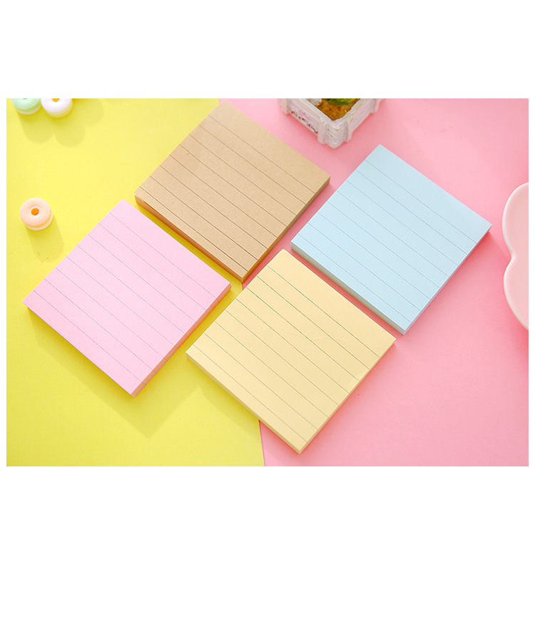 办公文具横线小便签本子方形留言记事n次贴加厚70张便利贴批发