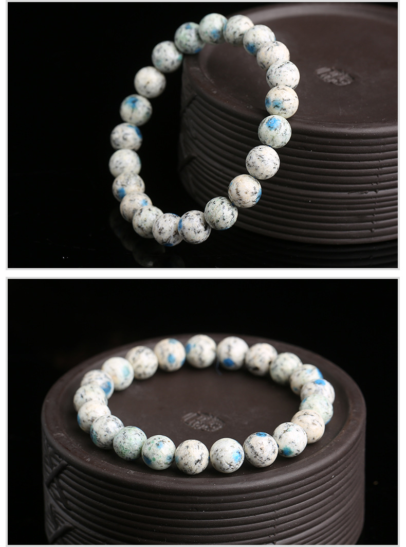 天然k2圆珠单圈多圈手链情侣款手串时尚简约精致水晶饰品礼物