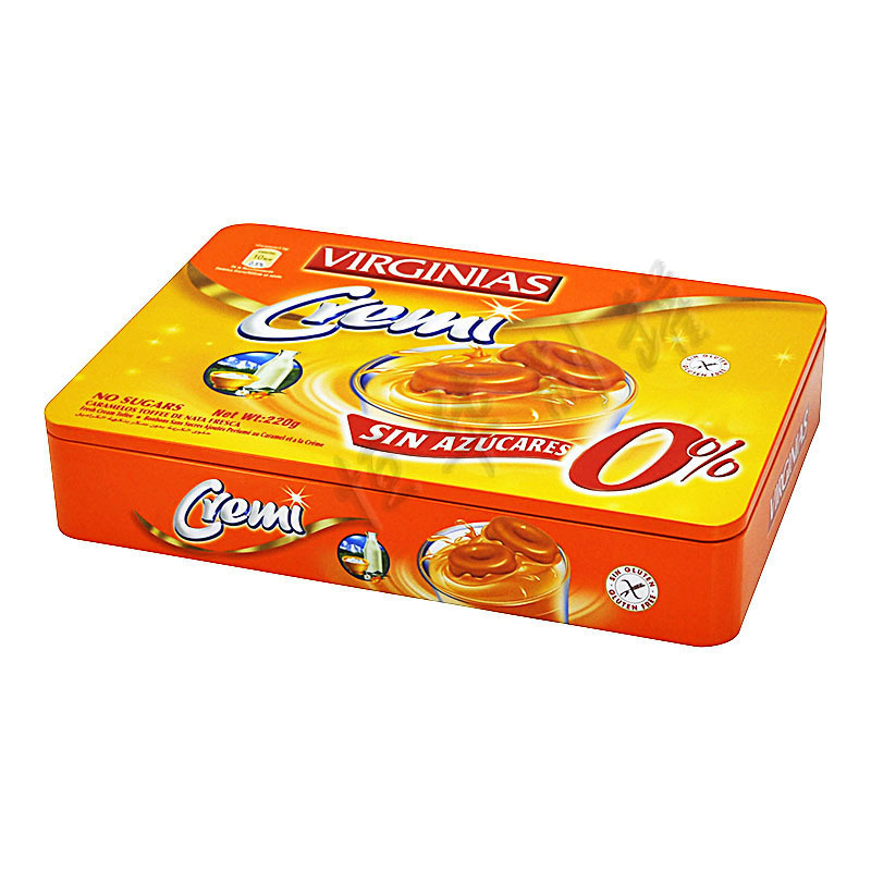 专注马口铁盒生产22年creml奶油太妃糖果长方形金属罐