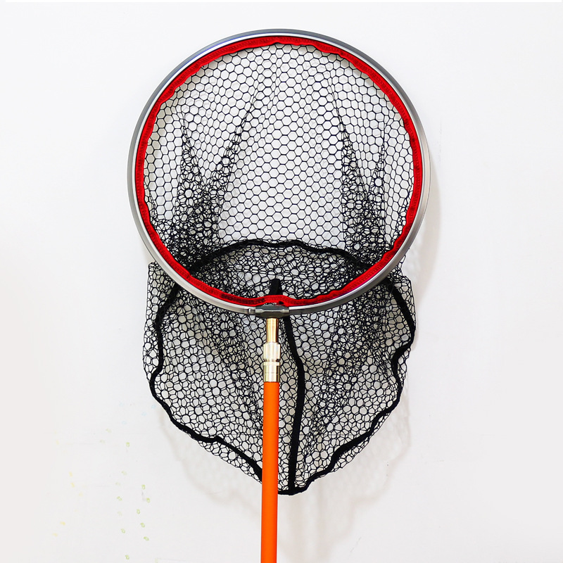 竞技超网网头合金涂胶防挂捞鱼网兜垂钓鱼装备速干大物抄网-阿里巴巴