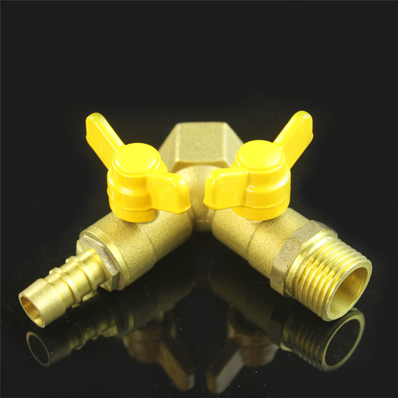 铜天燃气y型内外丝 三通煤气开关燃气接头阀门专用