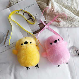 毛绒小包包女2019秋冬新款潮韩版百搭毛毛小鸡包迷你可爱斜挎包潮