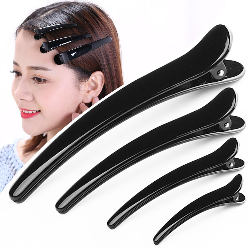 2023 Hot Selling Product Black Duckbill Clip Barber Shop Commonly Used Storage Clip 4 Sizes Hair Beauty Clip Small Gift Batch