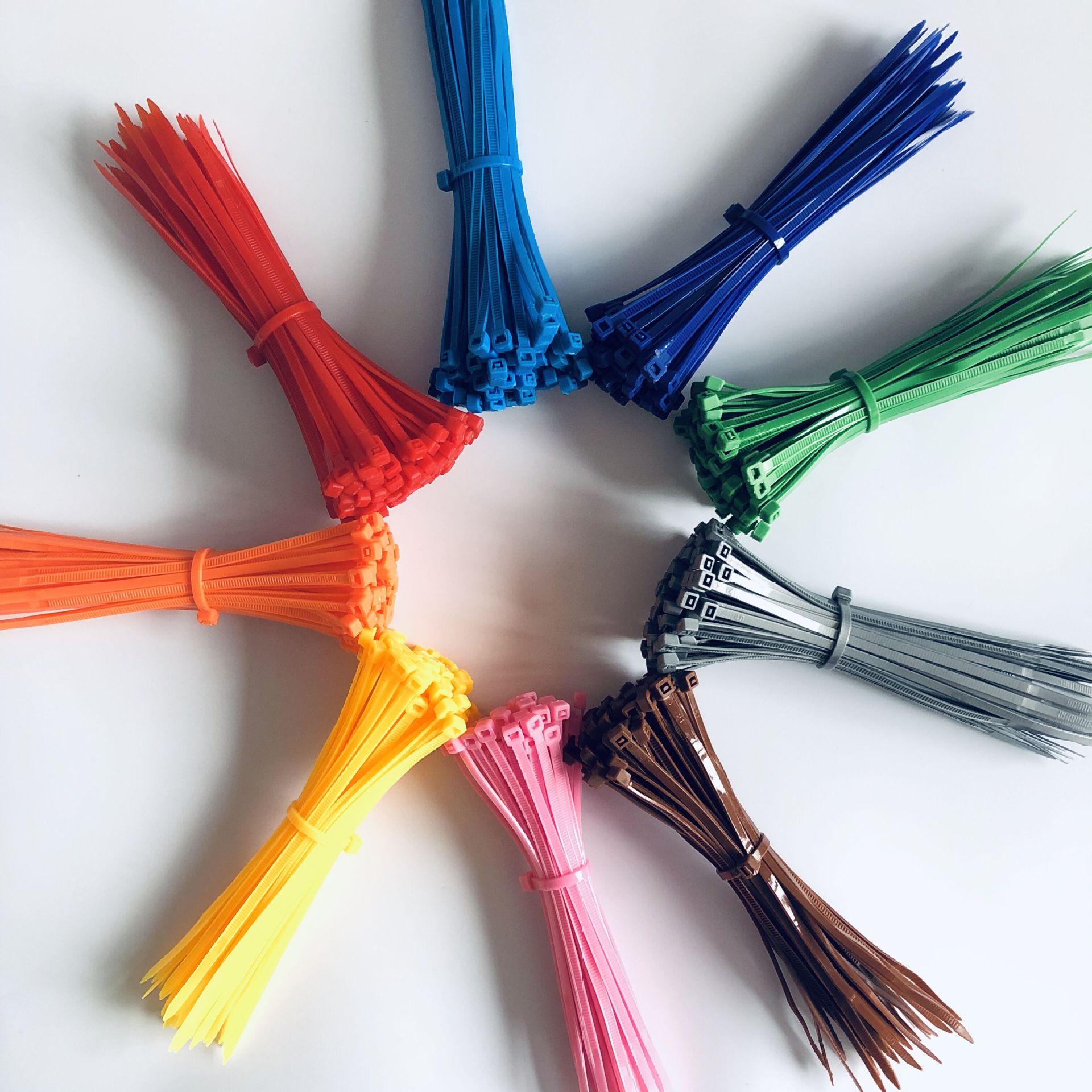 厂家直销塑料尼龙扎带自锁式彩色尼龙扎带4150mm环保捆扎带