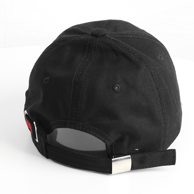 帽子女软顶鸭舌帽男韩版网红百搭休闲棒球帽侧面字母刺绣弯檐帽潮