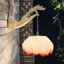 新中式壁灯现代简约客厅餐厅茶楼过道墙壁灯创意个性艺术禅意壁灯