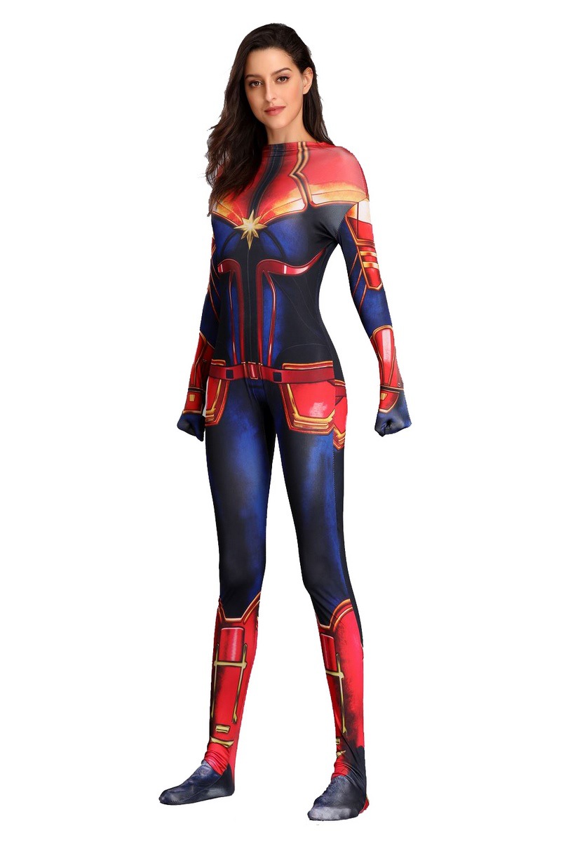 惊奇队长cosplay服装复联漫威电影cos服连体紧身衣captainmarvel