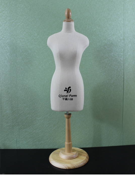 超迷你小人台缩小比例 二分之一立裁小人台模特道具直插针可熨烫