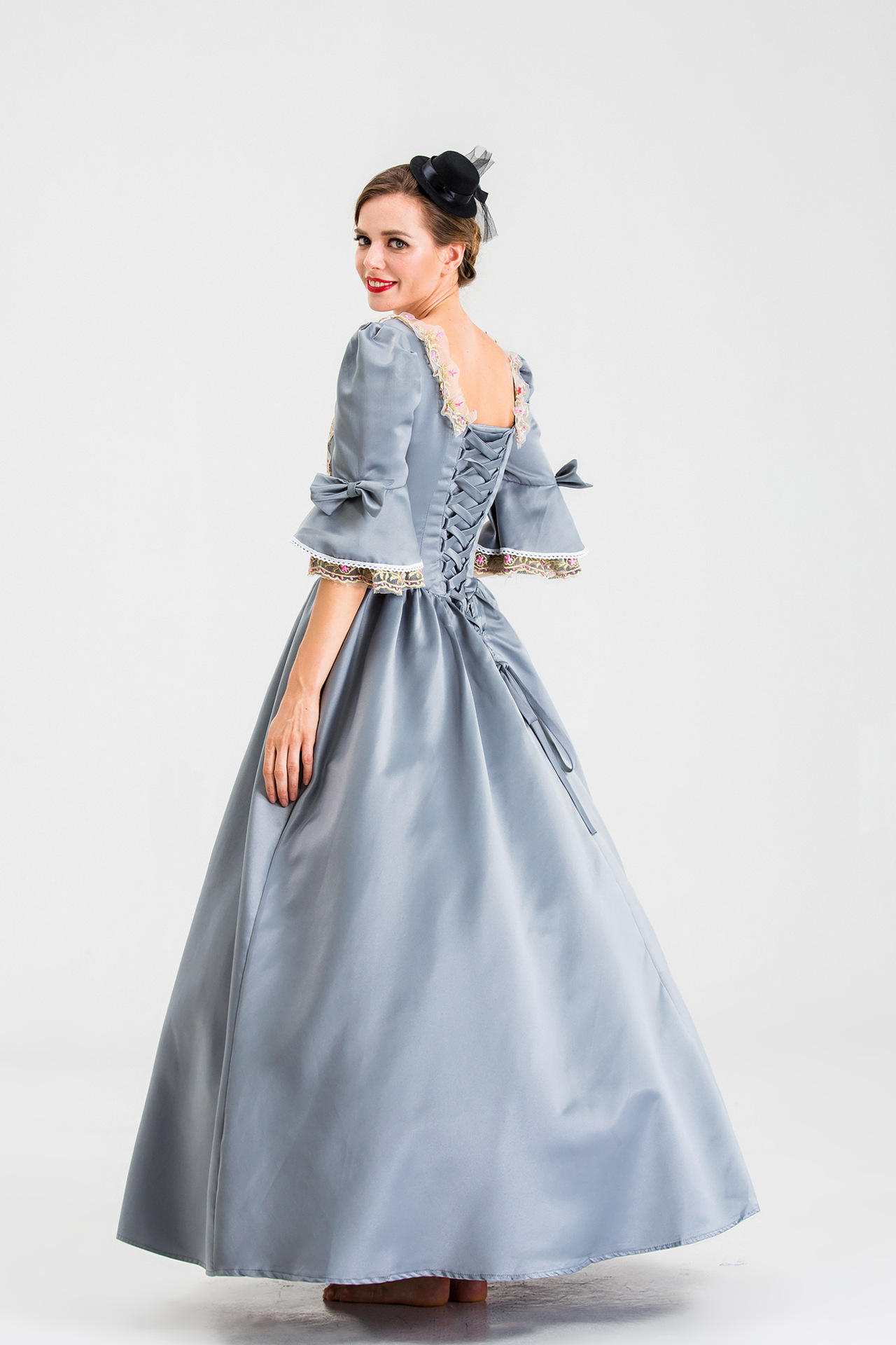 万圣节中世纪宫廷装lolita哥特式长裙 华丽女巫吸血鬼cosplay洋装