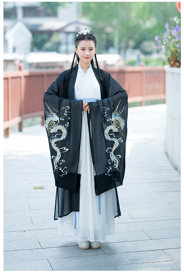 93119310原创实拍重工绣花情侣汉服情侣外披大袖衫中国风