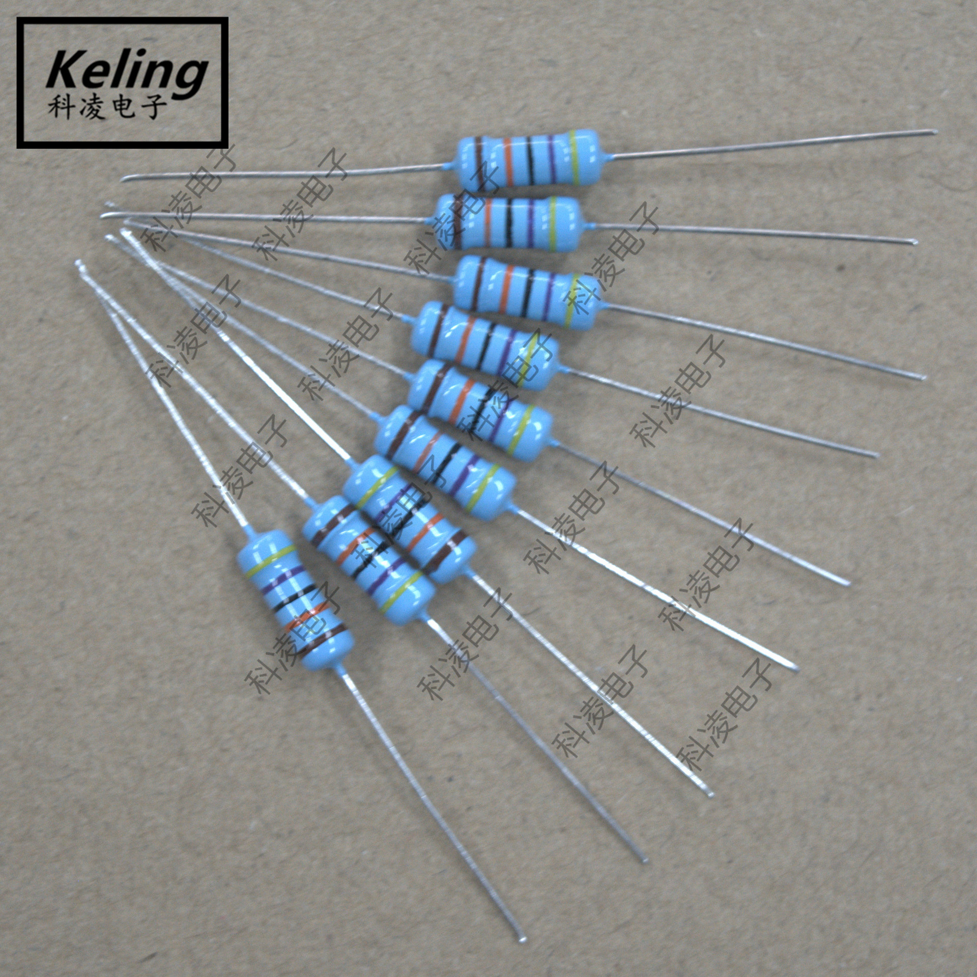 1w金属膜电阻 1w精密电阻 色环电阻 470k 1% (1袋200只)