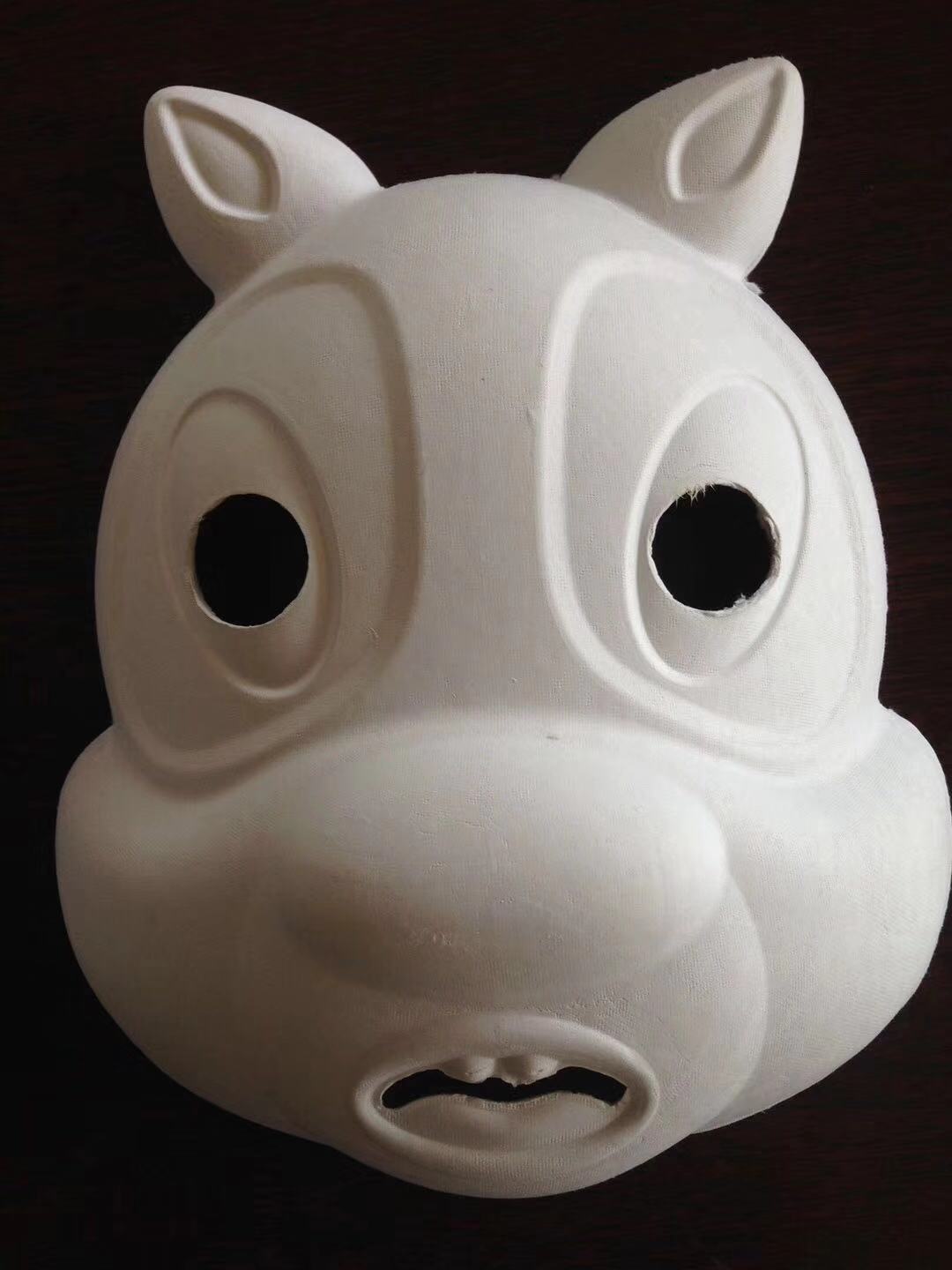 儿童diy手绘涂鸦纸浆面具 万圣节化妆舞会白坯面具 小和尚面具