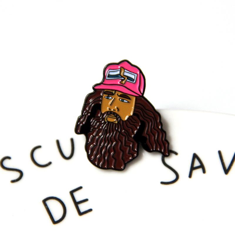 欧美影视周边阿甘正传卡通头像胸针 阿甘徽章厂家直销wish热卖