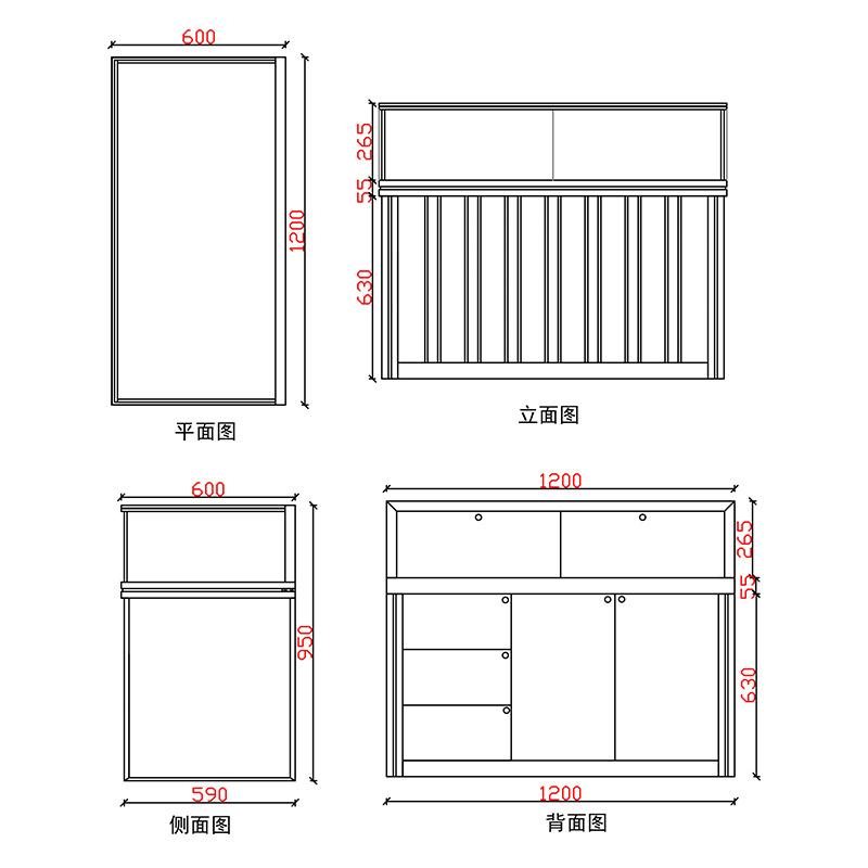 珠宝黄金展示柜 钢化玻璃饰品首饰柜陈列柜 精品手表展示货柜