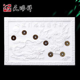 七星棺床 龙凤呈祥人造汉白玉棺床骨灰盒垫板垫床 墓穴摆件随葬品