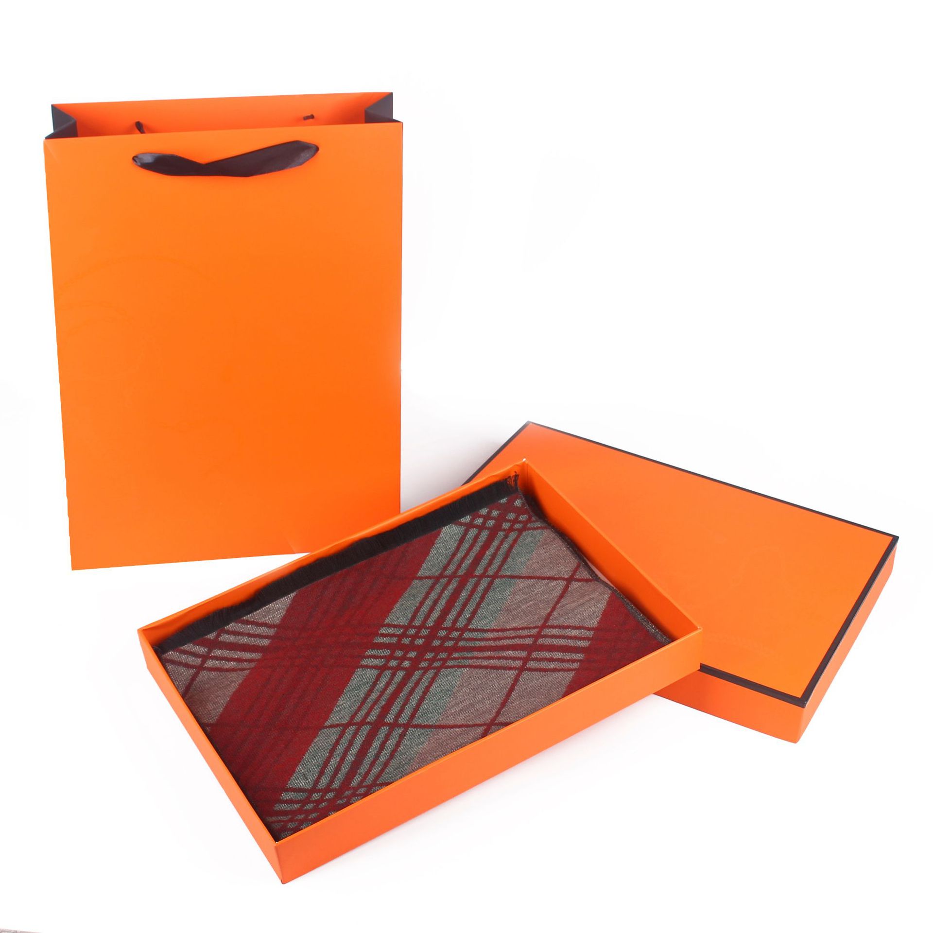 天地盖纸盒纯色花色送礼年会高端围巾丝巾礼盒礼袋奢侈品包装