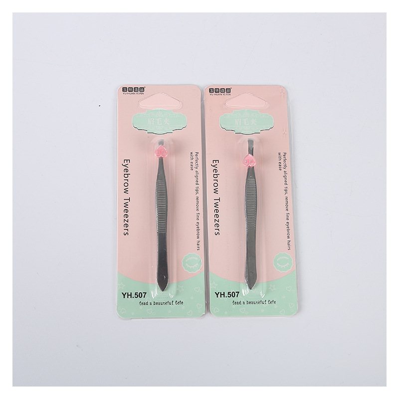 Eye Tweezer Eyebrow Trimming Tweezers Eyebrow Tweezers Eyelash Curler Plucking Beauty Tools Stall Tweezers Wholesale 2 Yuan Shop