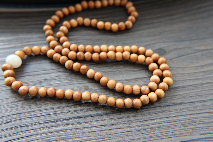 桃木108颗手链 光珠手串 木质工艺品手串配件配珠批发