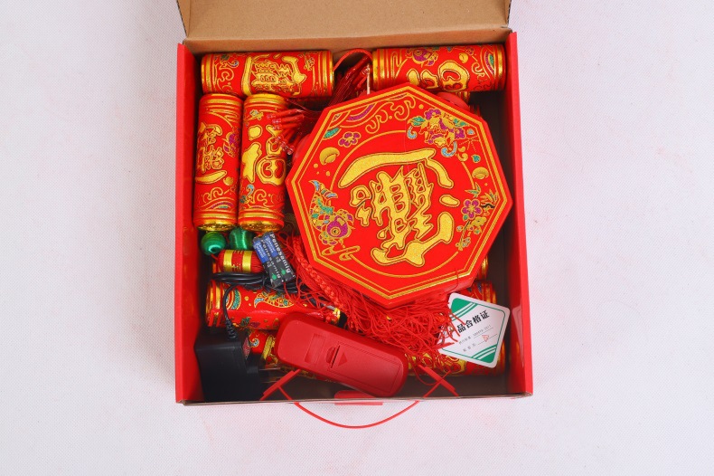 双响电池直充电子鞭炮 带响乔迁免插电电子鞕炮发声电子结婚挂件