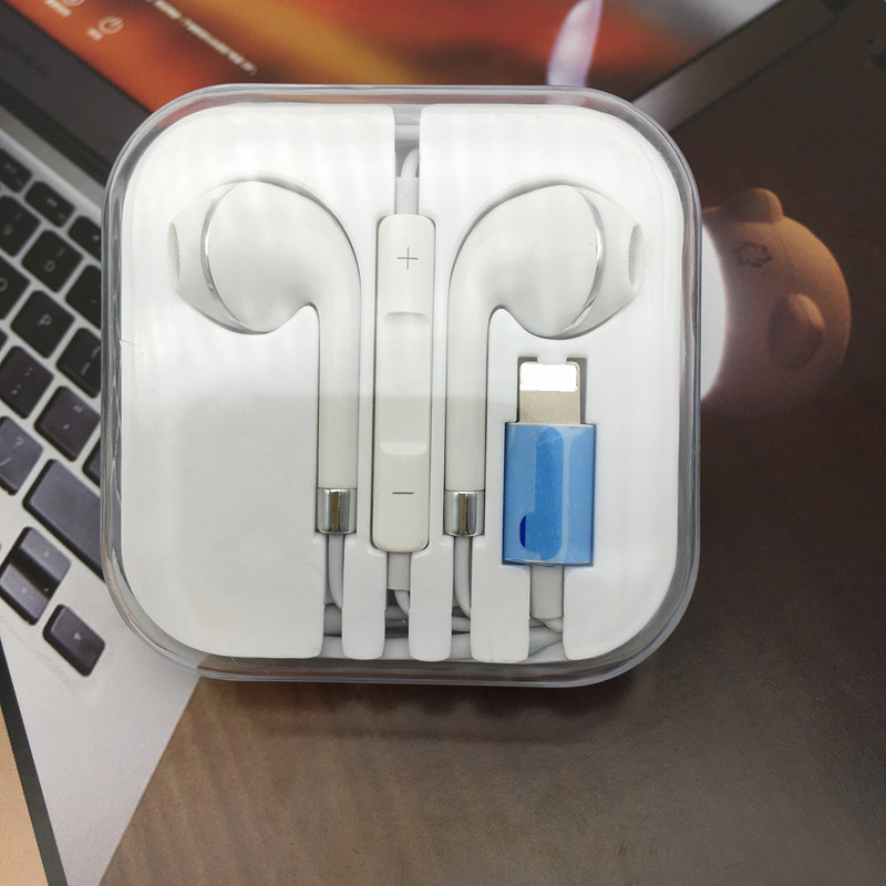 爆款自动弹窗蓝牙耳机适用于苹果7代线控lightning直连苹果耳机