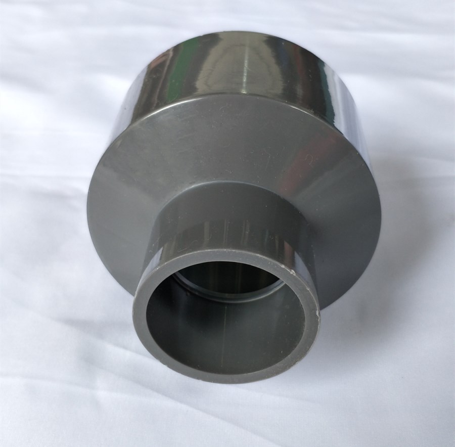 upvc大小头 变径直接异径接头upvc给水管件直通胶粘塑料管灰色