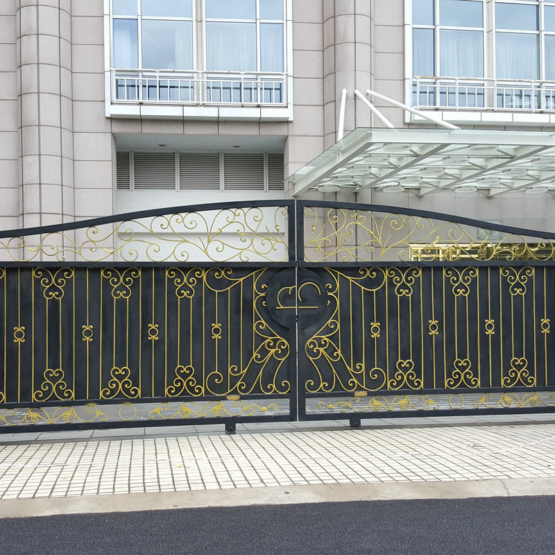 厂家定做 铁艺封板大门 铁艺双开门 防盗铁艺门 欧式别墅铁艺门