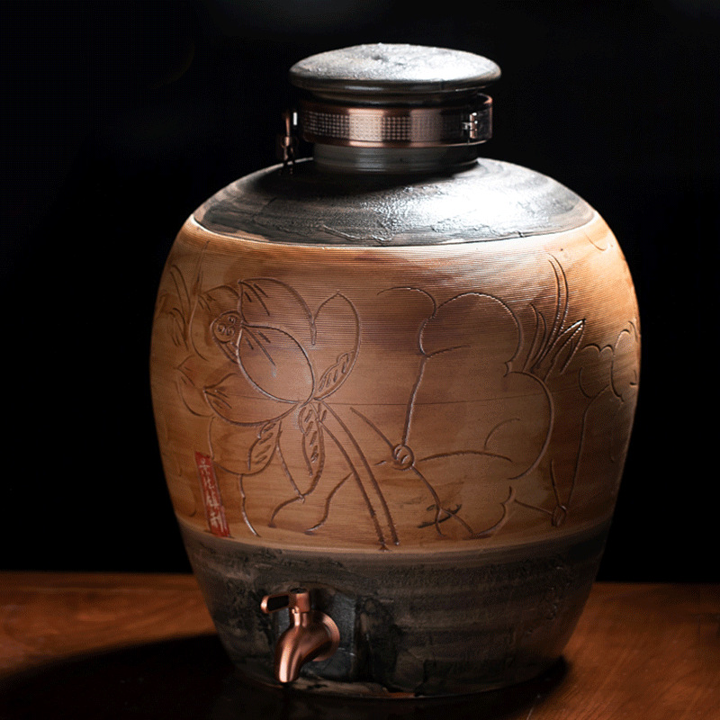 景德镇陶瓷酒坛10/20/30/50斤密封酒缸酒罐仿古白酒瓶家用酒坛