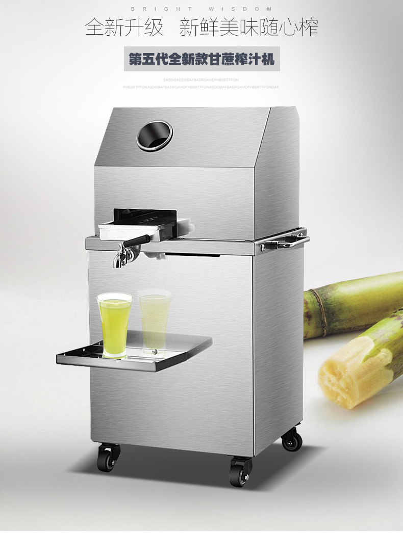 哈欧电动立式甘蔗榨汁机 电瓶款台式甘蔗机 台式蓄电池榨甘蔗汁机