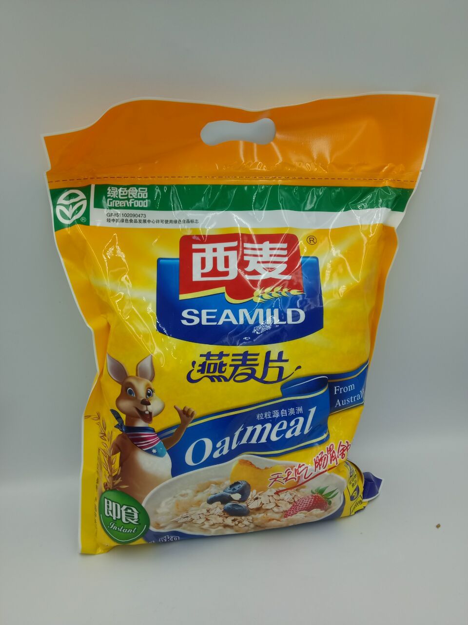 绿色食品1.5kg西麦燕麦片 即食燕麦 零食小吃 燕麦片批发