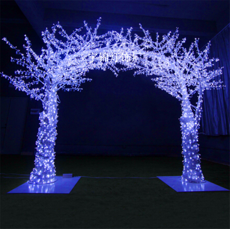 led发光树灯彩色串灯户外防水景观灯花园庭院 led仿真树灯