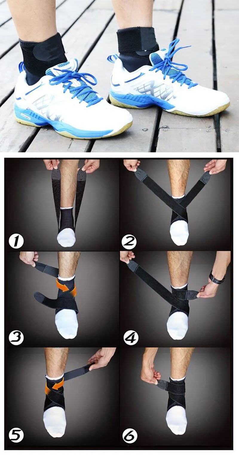 绑带加压护脚踝跑步扭伤防护保暖护踝缠绕透气加压绑带护具护脚踝