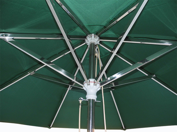 产地货源户外太阳伞可定制印刷图案logo 304不锈钢圆形中柱伞