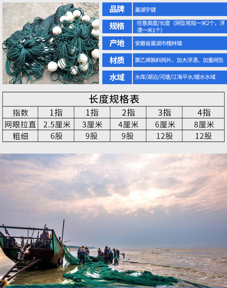5公分/拦河网拖网
