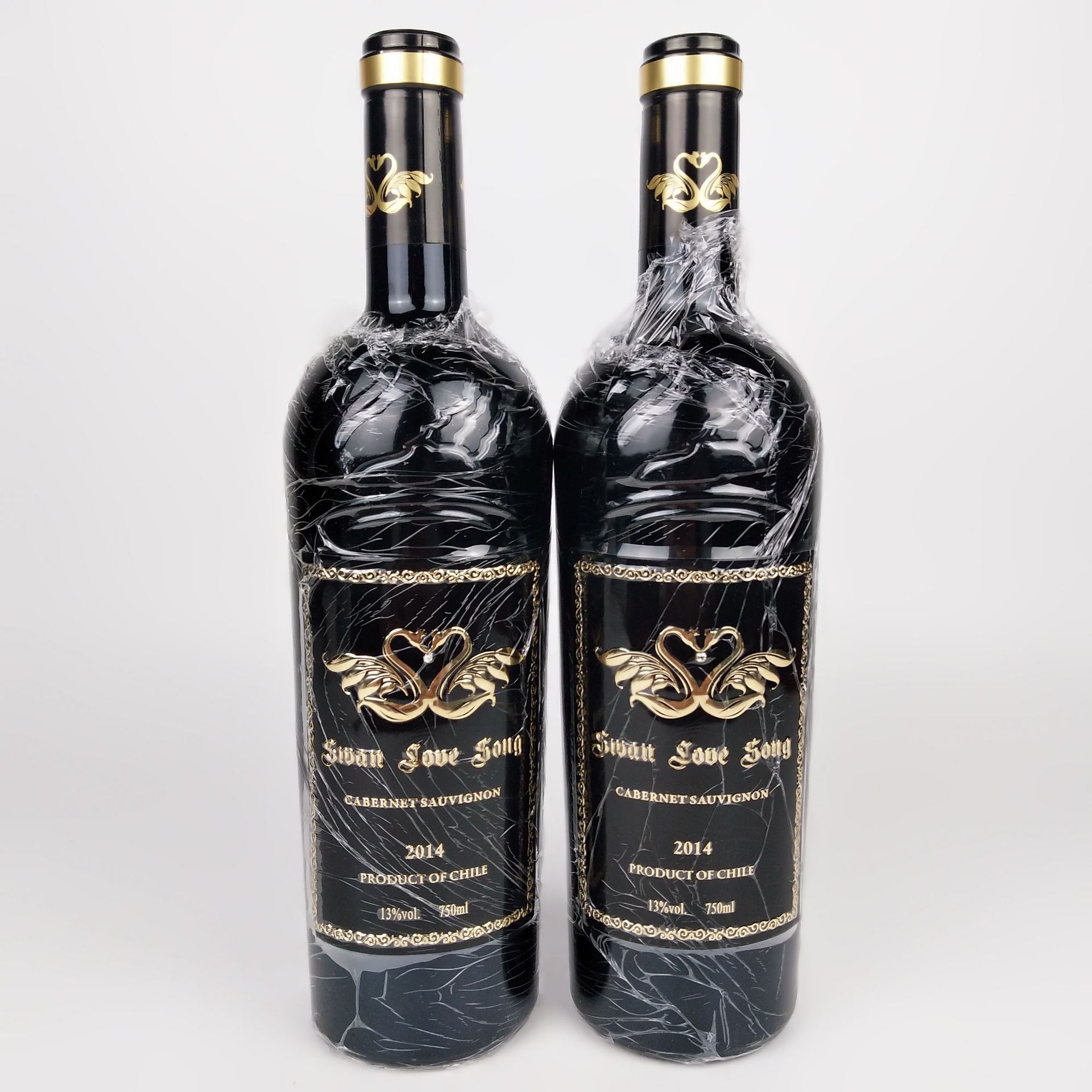 批发红酒智利进口红酒天鹅恋曲金属标14度天鹅系列葡萄酒包邮